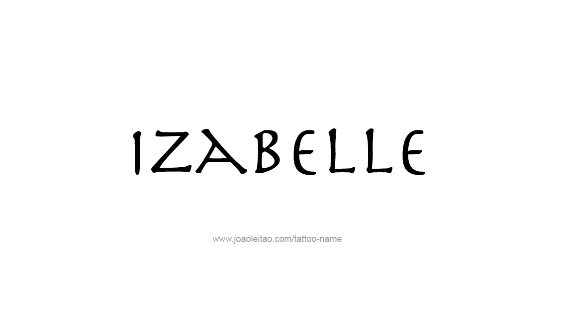 Tattoo Design Name Izabelle   