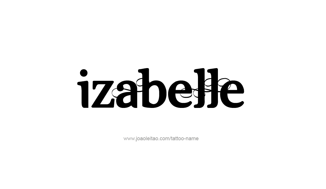 Tattoo Design Name Izabelle   