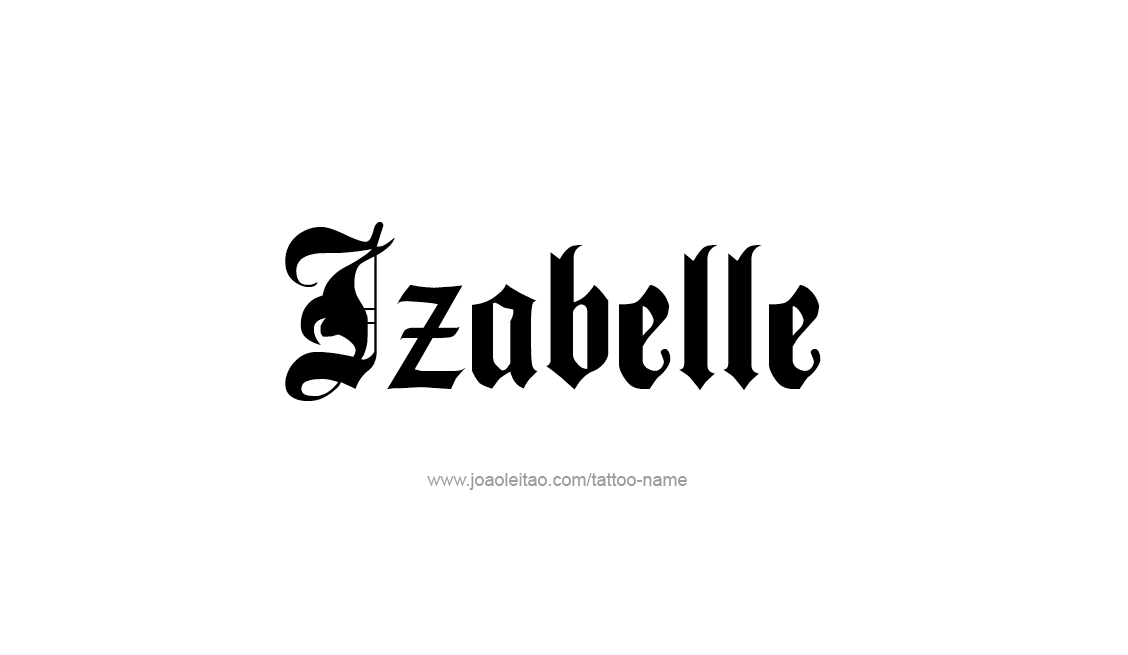 Tattoo Design Name Izabelle   