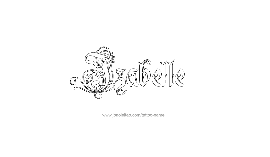 Tattoo Design Name Izabelle   