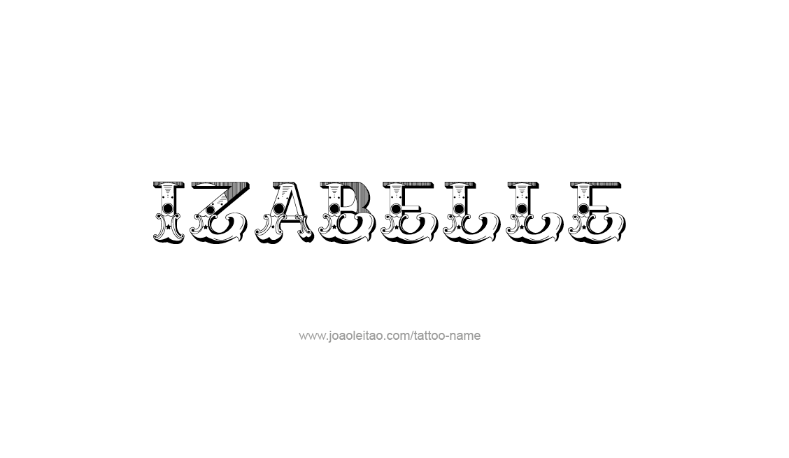 Tattoo Design Name Izabelle   