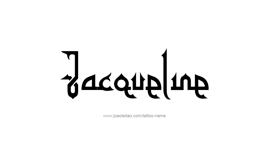 Tattoo Design Name Jacqueline   