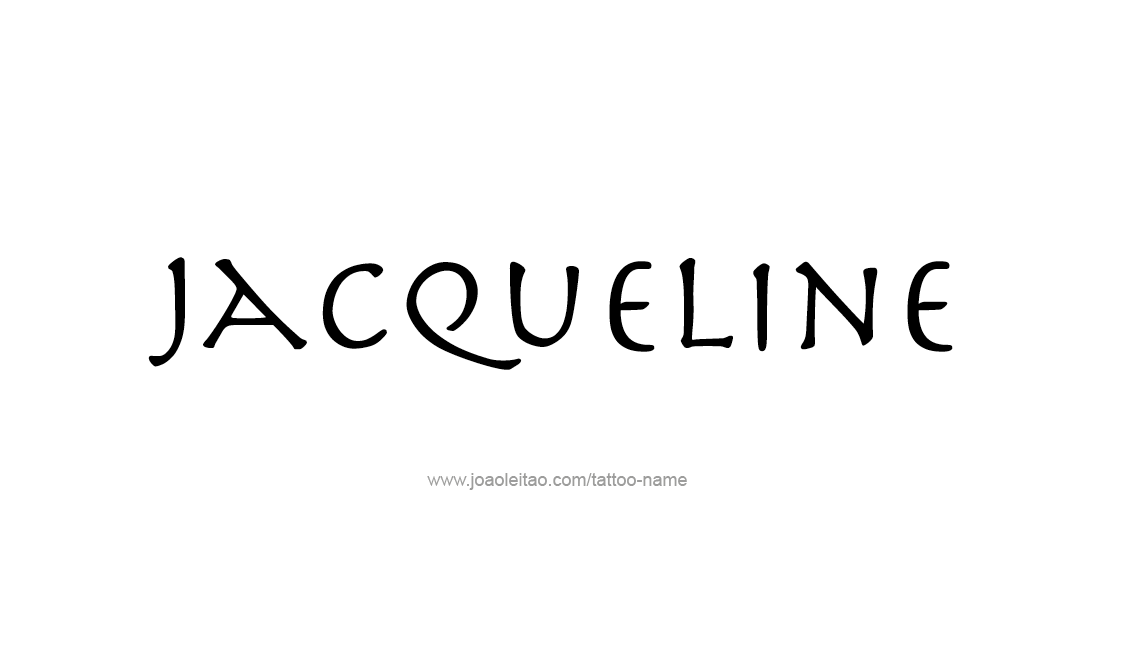 Tattoo Design Name Jacqueline   