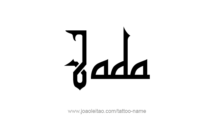 Tattoo Design Name Jada   