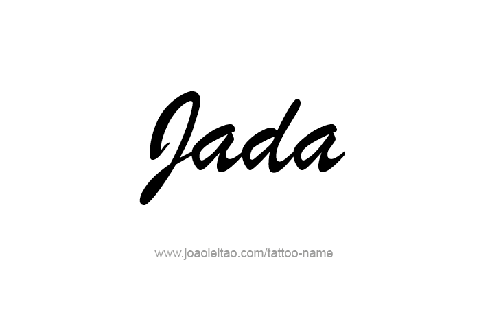 Tattoo Design Name Jada   