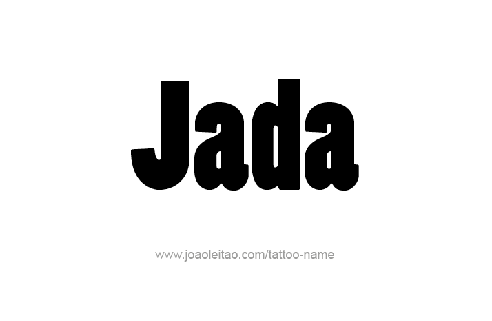 Tattoo Design Name Jada   