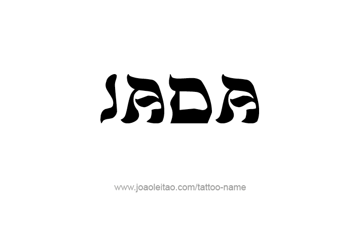 Tattoo Design Name Jada   