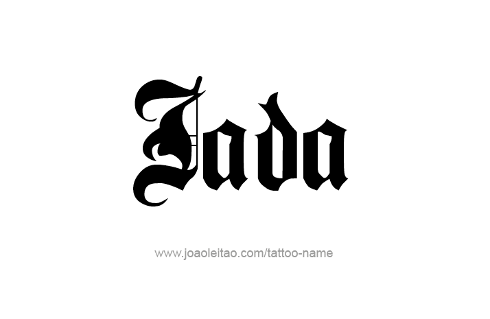 Tattoo Design Name Jada   