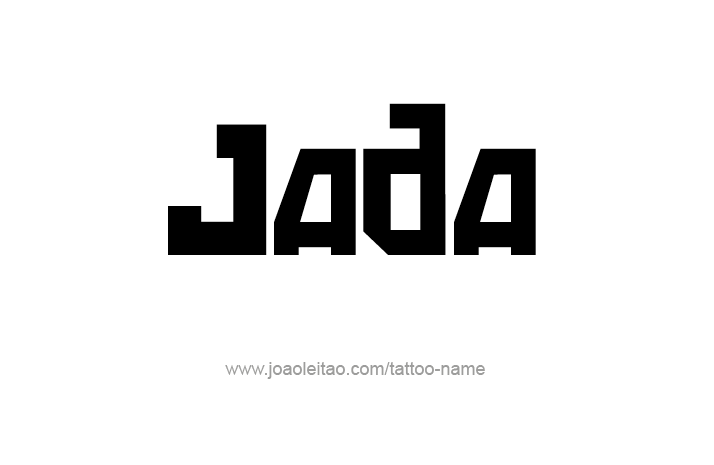 Tattoo Design Name Jada   