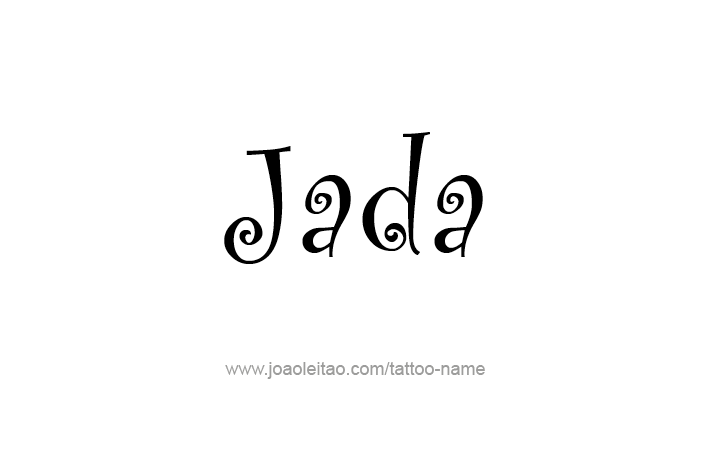 Tattoo Design Name Jada   