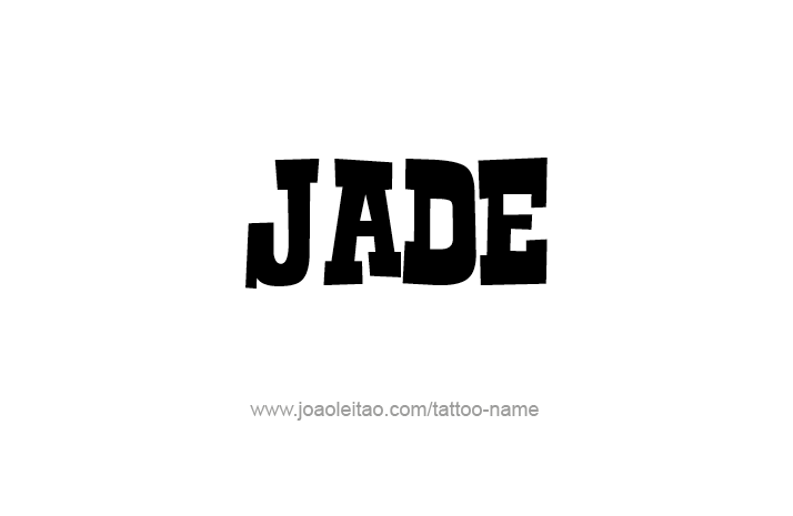 Tattoo Design Name Jade   