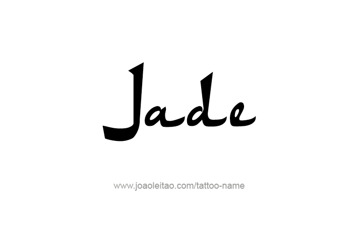 Tattoo Design Name Jade   