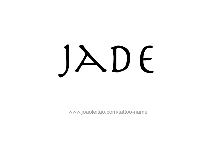 Tattoo Design Name Jade   