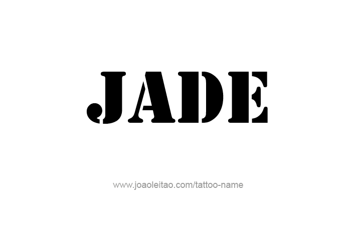 Tattoo Design Name Jade   