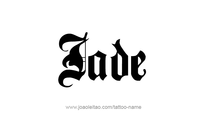 Tattoo Design Name Jade   