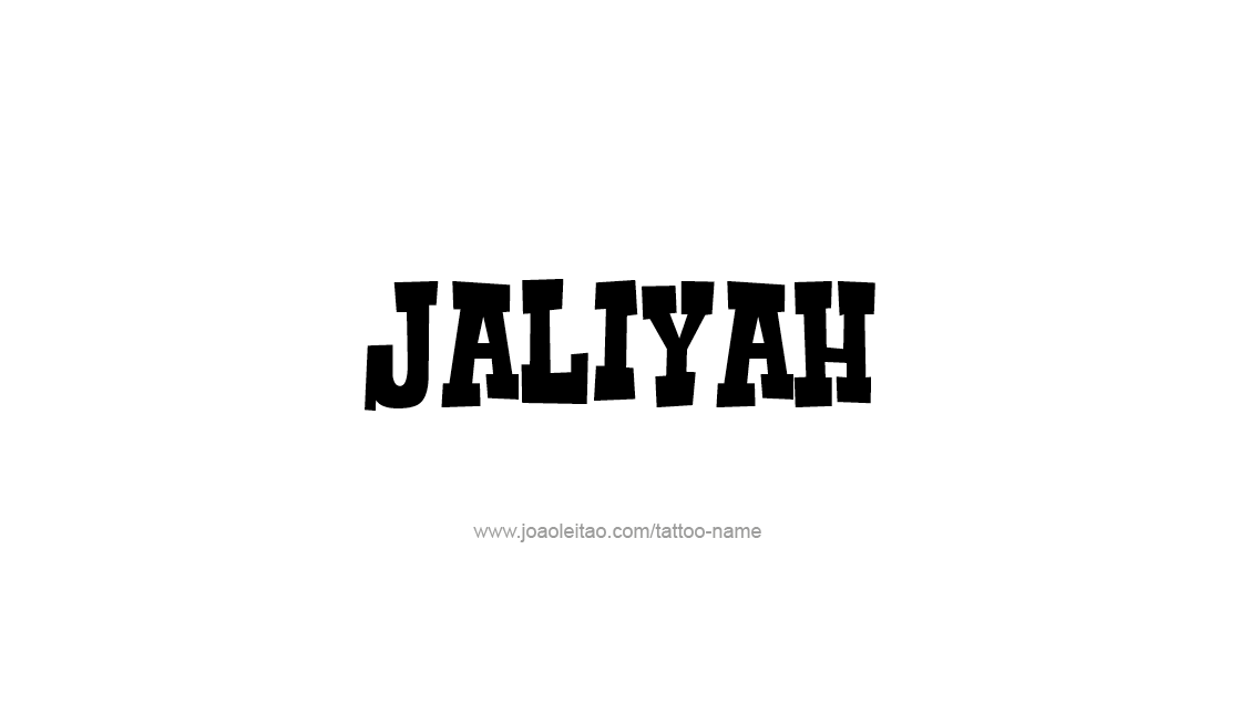 Tattoo Design Name Jaliyah   