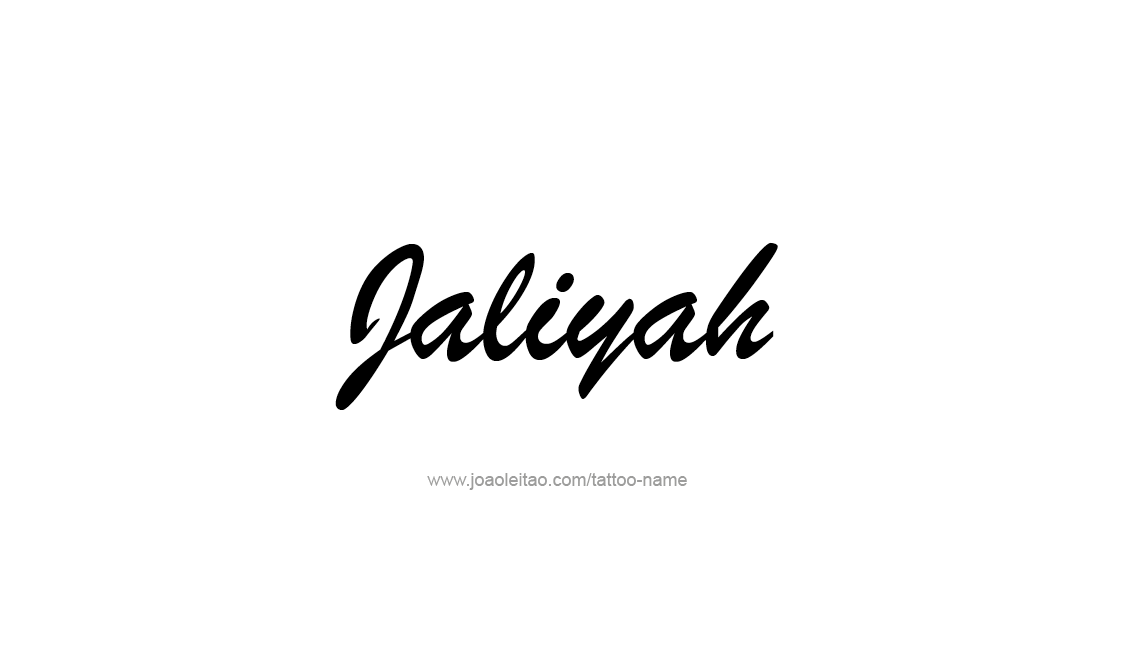 Tattoo Design Name Jaliyah   