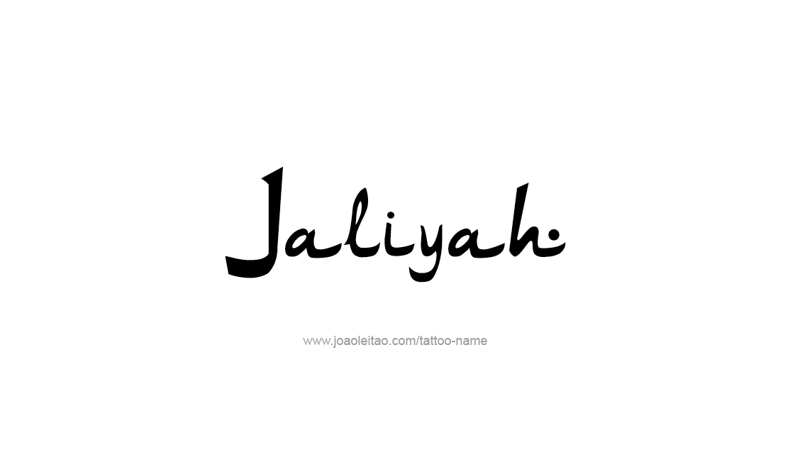 Tattoo Design Name Jaliyah   