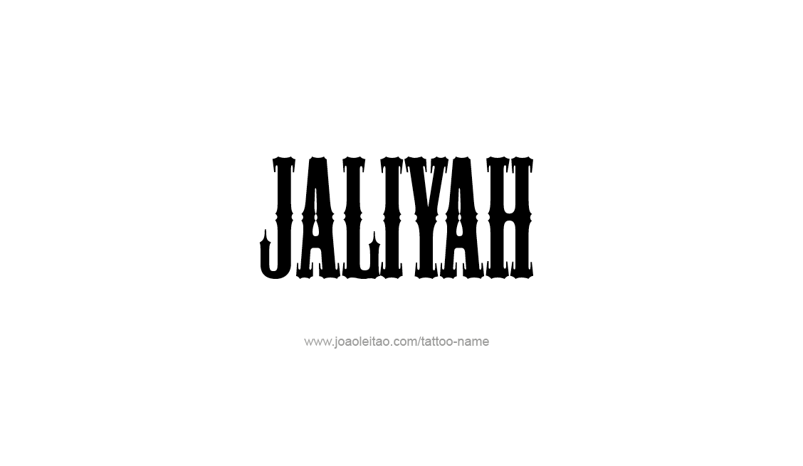 Tattoo Design Name Jaliyah   