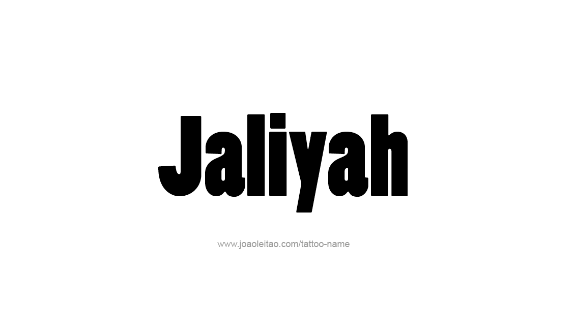 Tattoo Design Name Jaliyah   