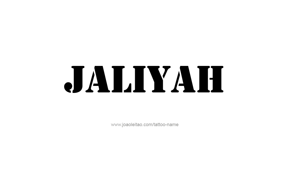 Tattoo Design Name Jaliyah   