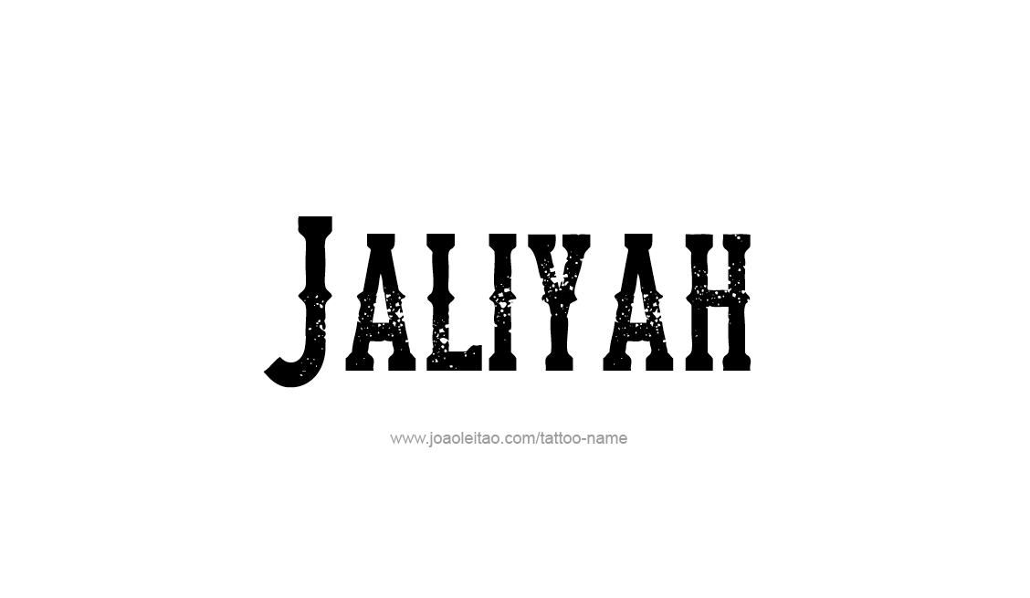 Tattoo Design Name Jaliyah   