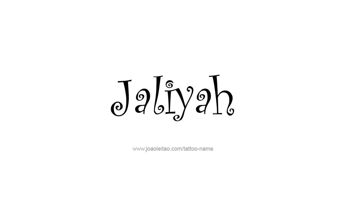 Tattoo Design Name Jaliyah   