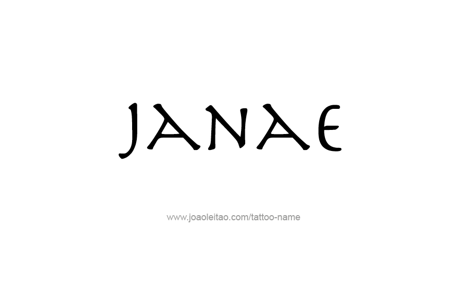 Tattoo Design Name Janae   