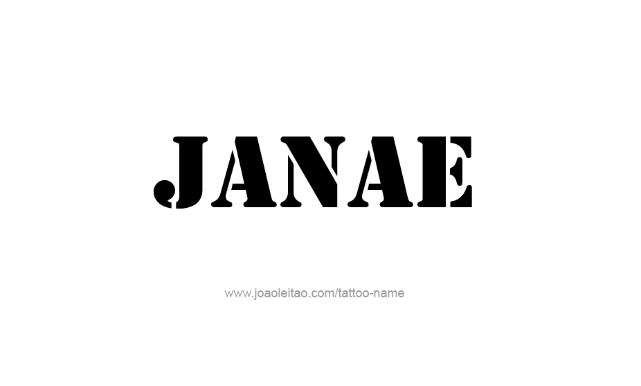 Tattoo Design Name Janae   