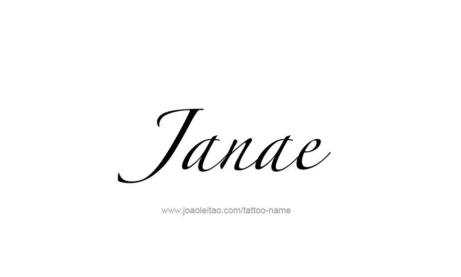 Tattoo Design Name Janae   