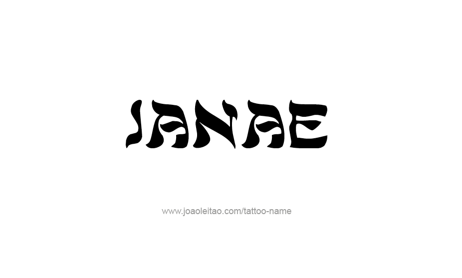 Tattoo Design Name Janae   