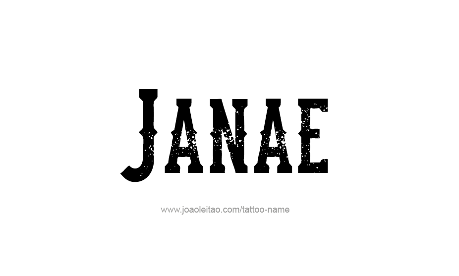 Tattoo Design Name Janae   