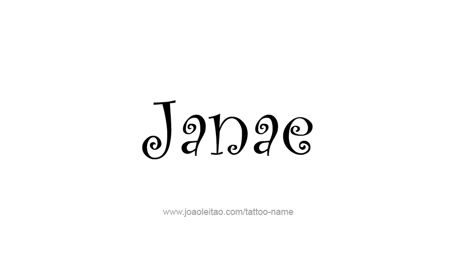 Tattoo Design Name Janae   