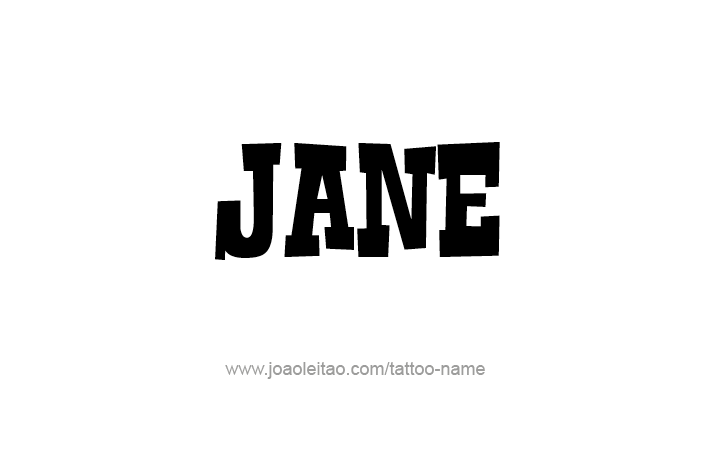 Tattoo Design Name Jane   