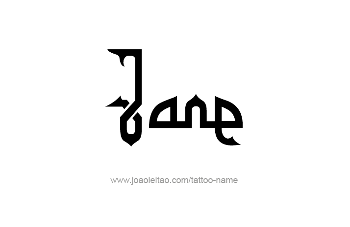 Tattoo Design Name Jane   