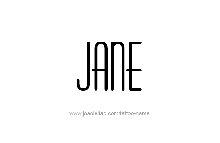 Tattoo Design Name Jane   