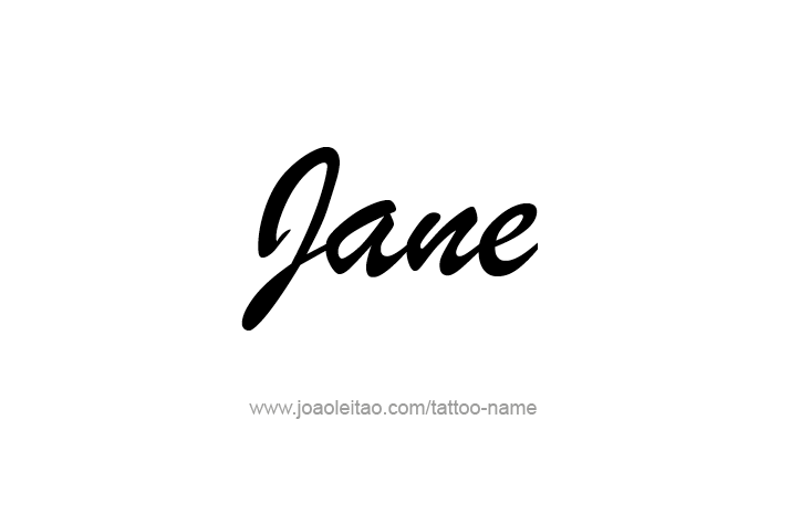 Tattoo Design Name Jane   