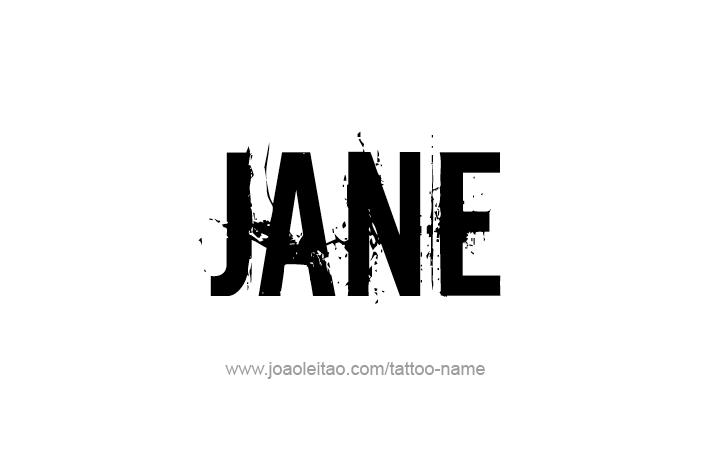 Tattoo Design Name Jane   