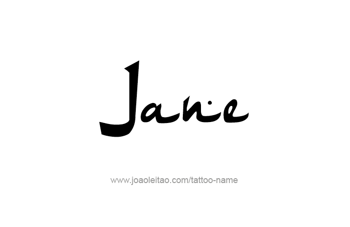 Tattoo Design Name Jane   