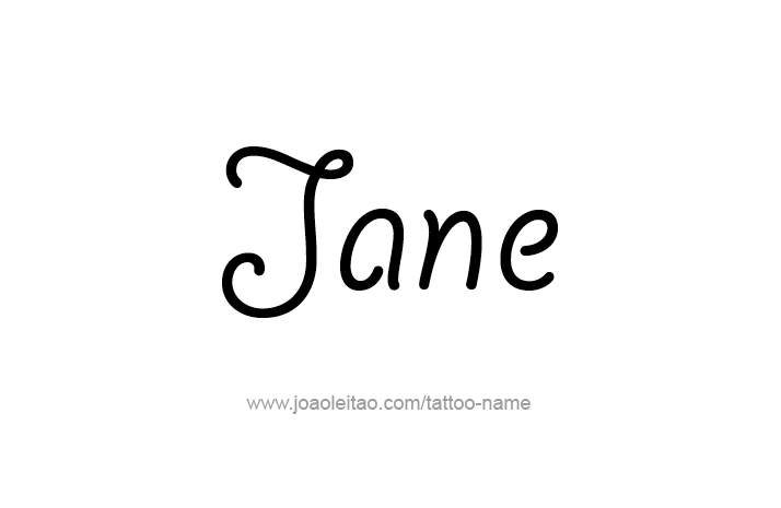 Tattoo Design Name Jane   