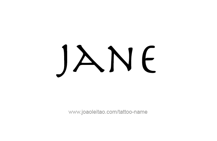 Tattoo Design Name Jane   