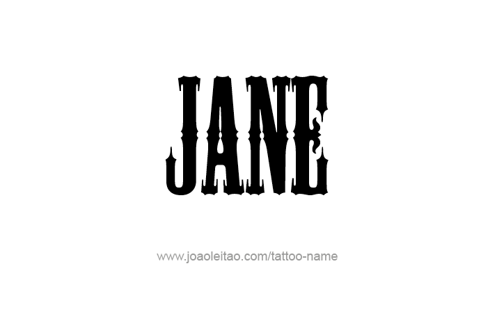 Tattoo Design Name Jane   