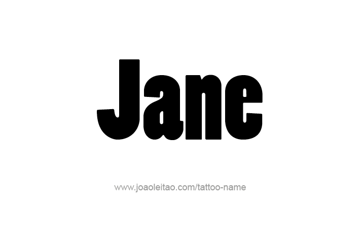 Tattoo Design Name Jane   