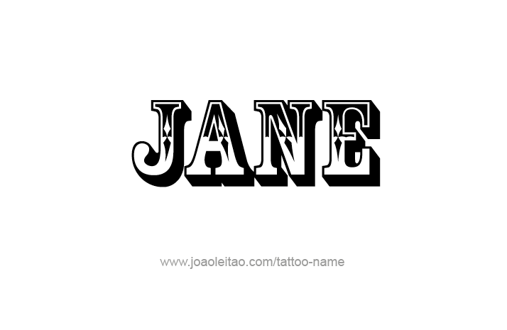 Tattoo Design Name Jane   