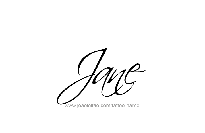 Tattoo Design Name Jane   