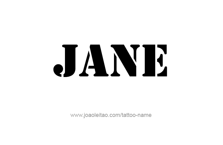 Tattoo Design Name Jane   