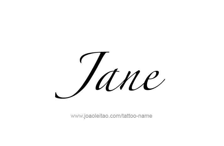 Tattoo Design Name Jane   