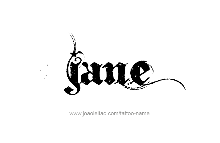 Tattoo Design Name Jane   