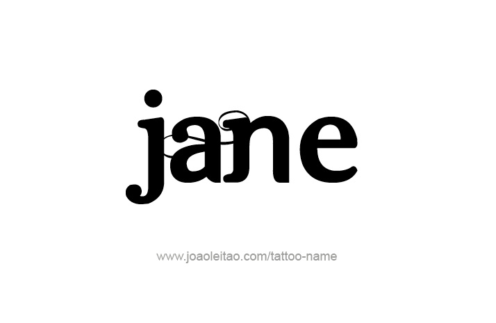 Tattoo Design Name Jane   