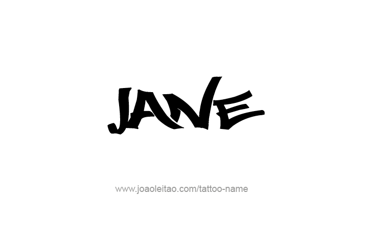 Tattoo Design Name Jane   